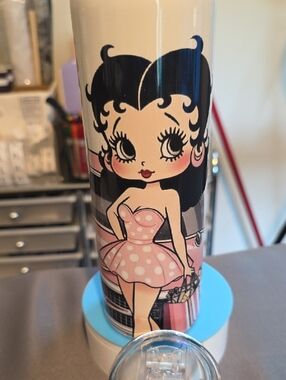 Betty Boop Pink Polka Dot Travel Tumbler - Women Other